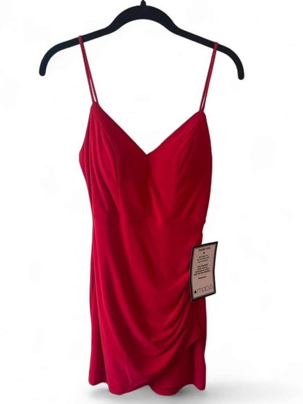 City Studio Red Spaghetti-Strap Slip Dress